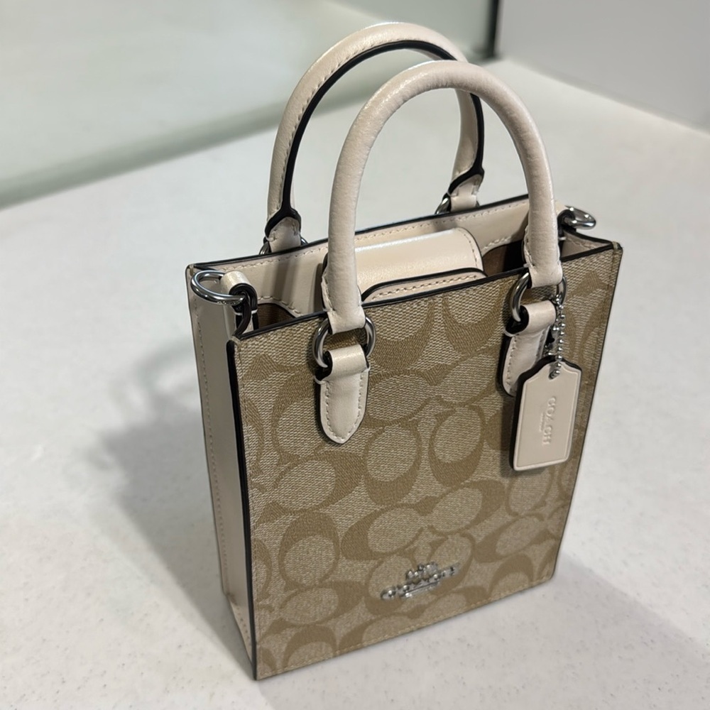 Coach Mini Tote or Crossbody Signature Canvas Like New - Picture 11 of 11